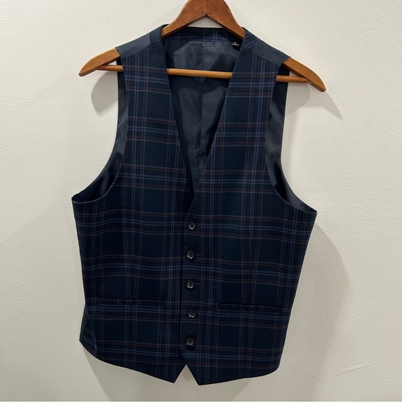 Open But Not Worn RUDIE LONDON Heritage Check Skinny Suit Vest - Picture 3 of 9